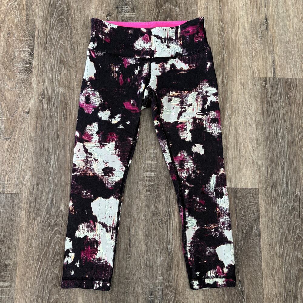 Lululemon Wunder Under Crop III Kara Blossom Multi - Size: 6 - Picture 2 of 7